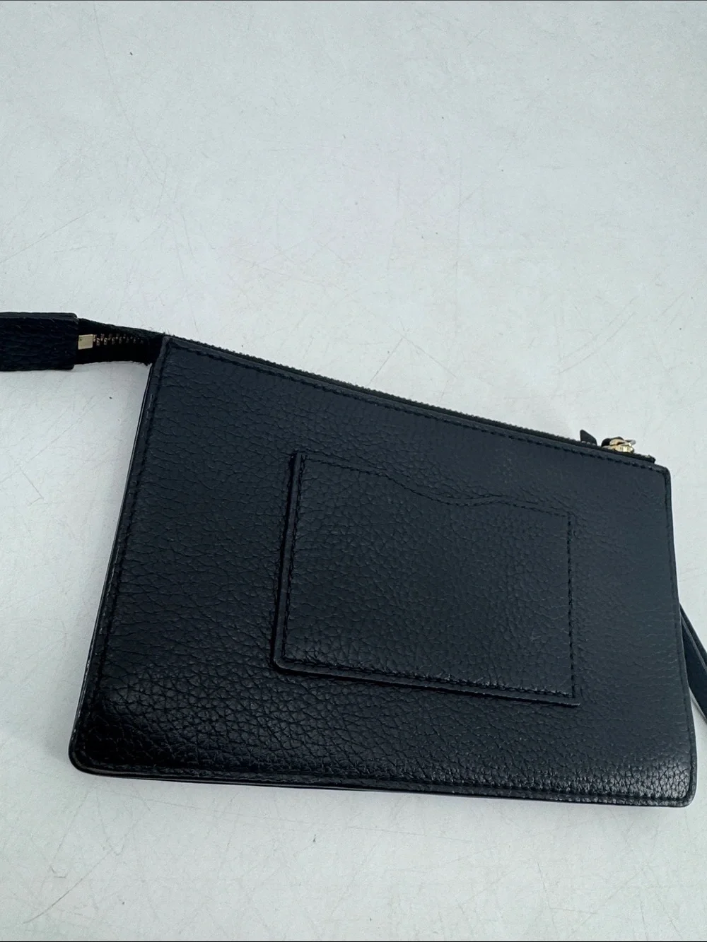 Kate Spade Leather Black Zippered Multi Compartment Card Holder Wristlet Wallet